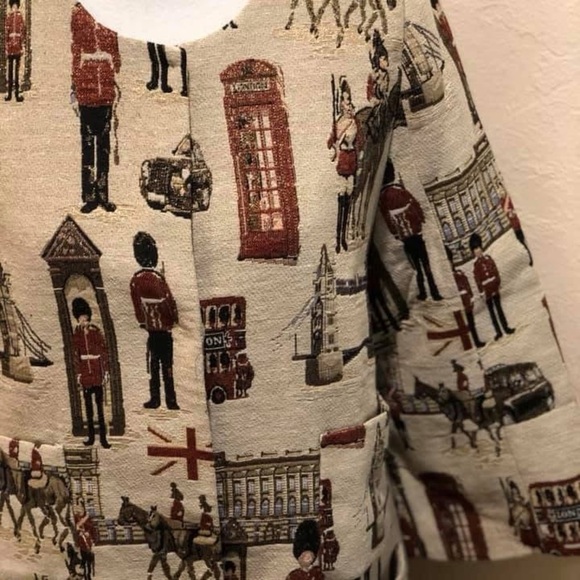 Modcloth Cream and Red City Print Dress - Picture 2 of 2